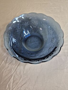 Vintage Princess House Fantasia Sapphire Blue 11" Large Serving Bowl